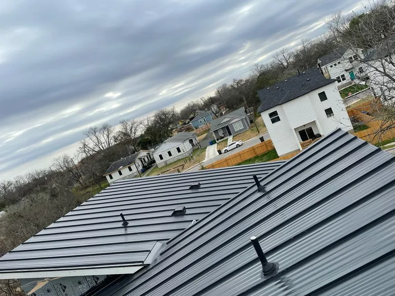 Standing seam metal roof panels with vents for Skylight Repair in Westmont